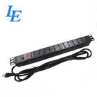 Italy Style Rack Mount Pdu , Rated Current 16A Rack Power Strip 2M Cable Length