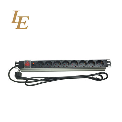 8,6 Sockets with switch and plug 19" Germany Type Power Distribution Unit