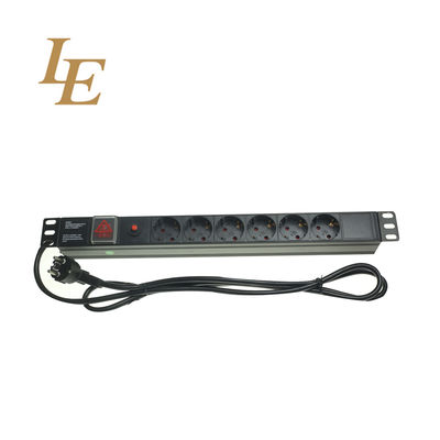 8,6 Sockets with switch and plug 19" Germany Type Power Distribution Unit