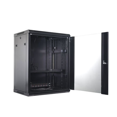 15U 19" 600*450/600 WS4 Wall Mount Network Cabinet Static loading 100kg with glass door
