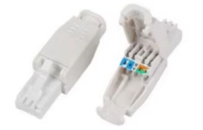 Shielded Cat6A FTP Copper Toolless RJ45 Male Modular Plug