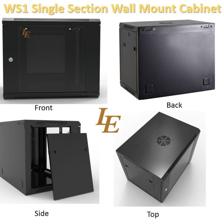 19 Inch Wall Mount Data Center Cabinet with Welded Frame Removable Side Panels