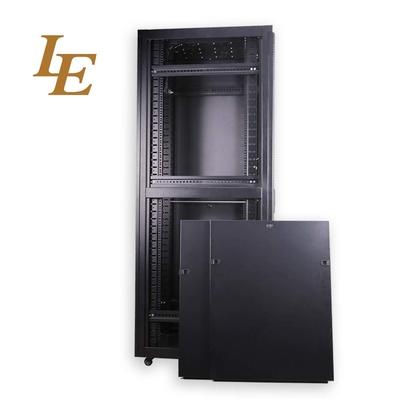 LE سرور رک شبکه کابینت کابینت ایستاده رایگان 19 اینچ 42U قفسه درب شیشه ای 800*1000 میلی متر