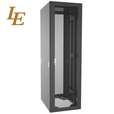 27U استاندارد 19 اینچ سرور مرکز داده ریک 42U کف ایستاده شیشه درب کابینت شبکه