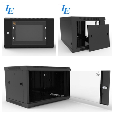 LE WS3 9U 12U فلت بسته بندی دیوار نصب شده کابینت شبکه مرکز داده رک CE / ROSH
