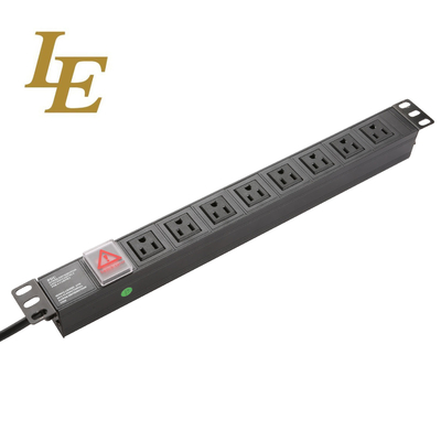 19 اینچ USA نصب افقی عمودی125V 50/60Hz 15A واحد توزیع برای قفسه های سرور شبکه