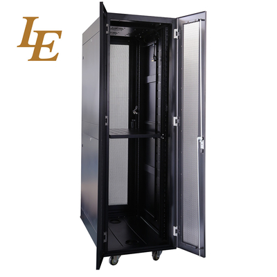 32U 800mm عمق SPCC مواد فولادی فرآوری شده سرد کابینت شبکه با درب باز دوگانه