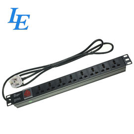1U Rack Mount 6 Ways Management Rack Pdu با قطع کننده مدار 1P و محافظت از Surge