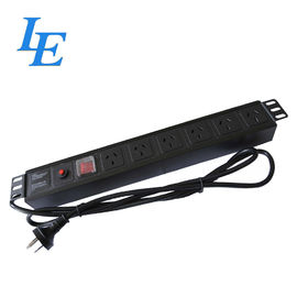 19 اینچ 1u 10a 220v قدرت سنج Pdu 8 Ways شبکه سوئیچ هوا Pdu برای کابینت