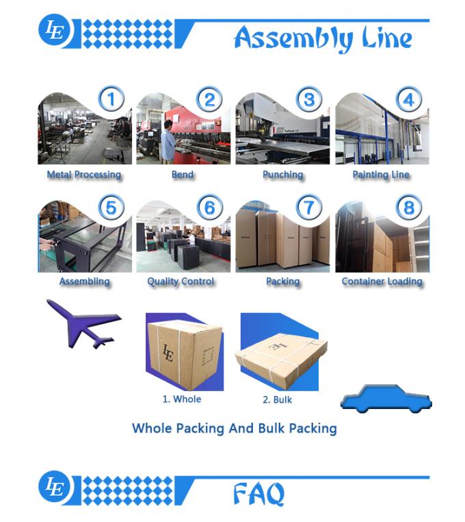 جعبه قفل DVR فلزی 18"x18"x5" با فن خنک کننده برای DVR ها و NVR ها MDVR جعبه فولادی IP20 RAL7035 خاکستری RAL9004 RAL9005 جعبه فلزی سیاه 8